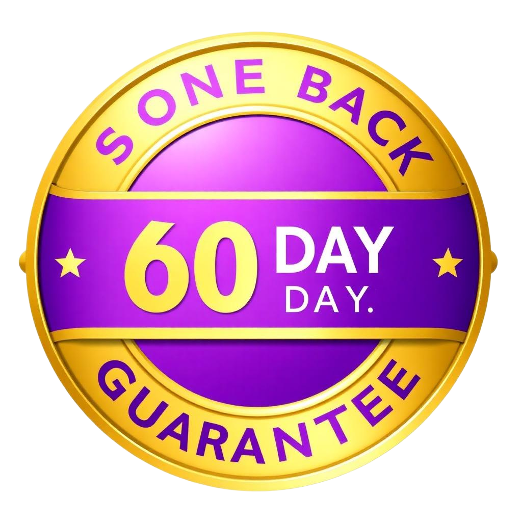 60-day money-back guarantee seal